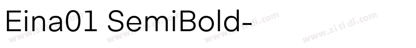 Eina01 SemiBold字体转换